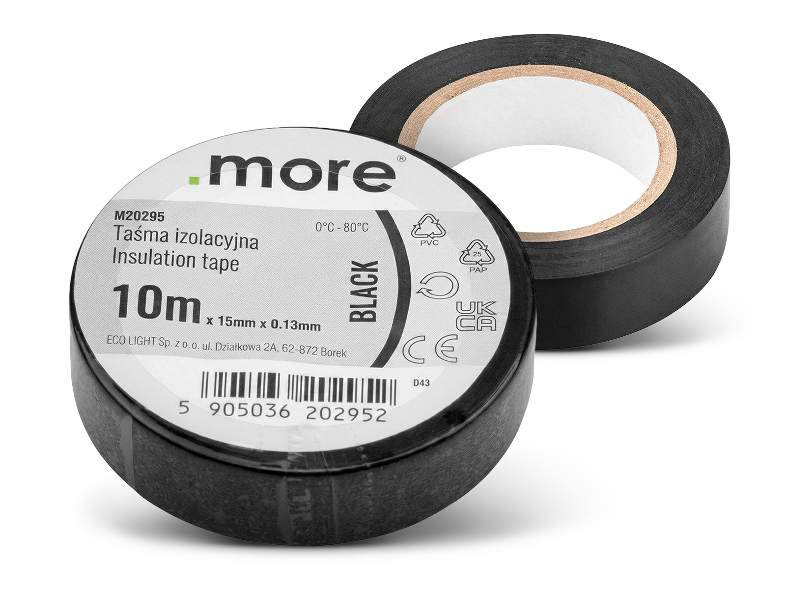 Taśma izolacyjna 15mm x 0,13mm Czarna 10m 1szt.